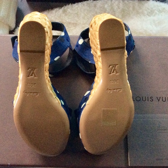 Authentic LOUIS VUITTON Wedge Sandals. MOVING SALE - Picture 5 of 6